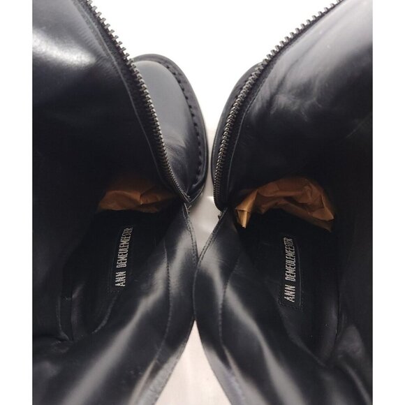 Ann Demeulemeester Over The Knee Stretch Leather Boots 35 5 Black - Picture 9 of 14